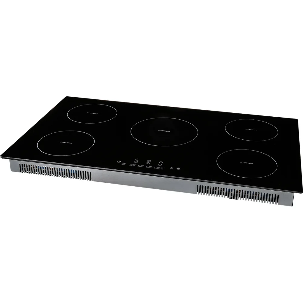 

Electric Cooktop, 5 Burners, 36'' Induction Stove Top, Built-in Magnetic Cooktop 9200W, 9 Heating Level Multifunctional Burner, LED Touch Screen w/ Child Lock & Over-Temperature Protection