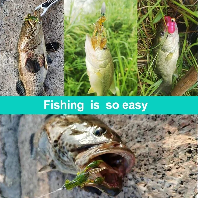 5/10pcs Soft Fish Lures Artificial Shrimp Baits Fishing Tackle Lobster Crayfish Worm Eel Needfish Swimbaits Jig Fishing Tools