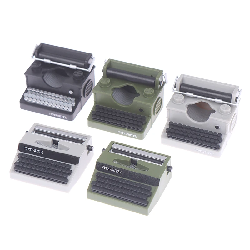 1 個シミュレーションヴィンテージタイプライタードールハウスミニチュア 1:12 スケール妖精人形ホームライフシーン家具おもちゃ