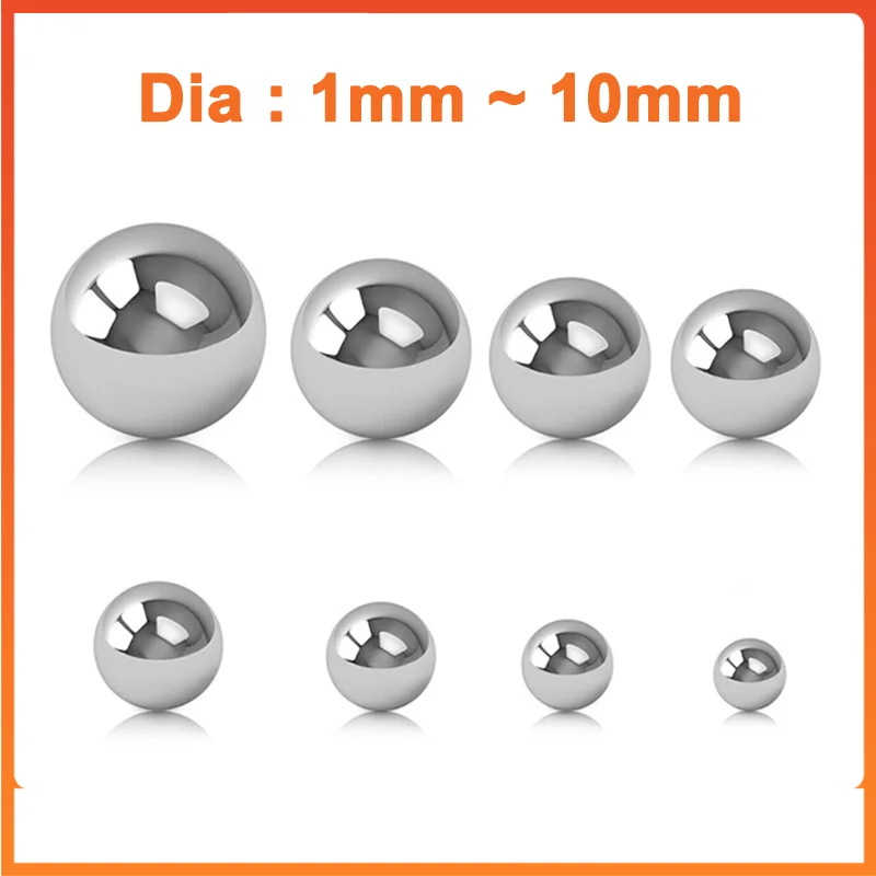 

304 Stainless Steel Solid Ball High Precision Bearing Balls Smooth Round Ball Beads Dia 1mm 2mm 3mm 4mm 5mm 6mm 7mm 8mm 9mm 10mm