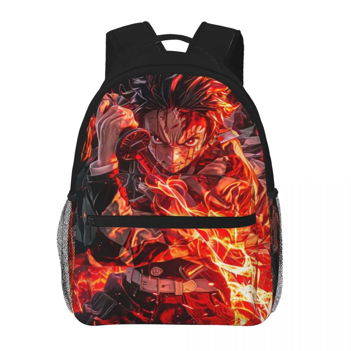 Demon slayer nova moda de alta capacidade mochila à prova dwaterproof água na moda meninas meninos portátil escola saco livro 16 polegada