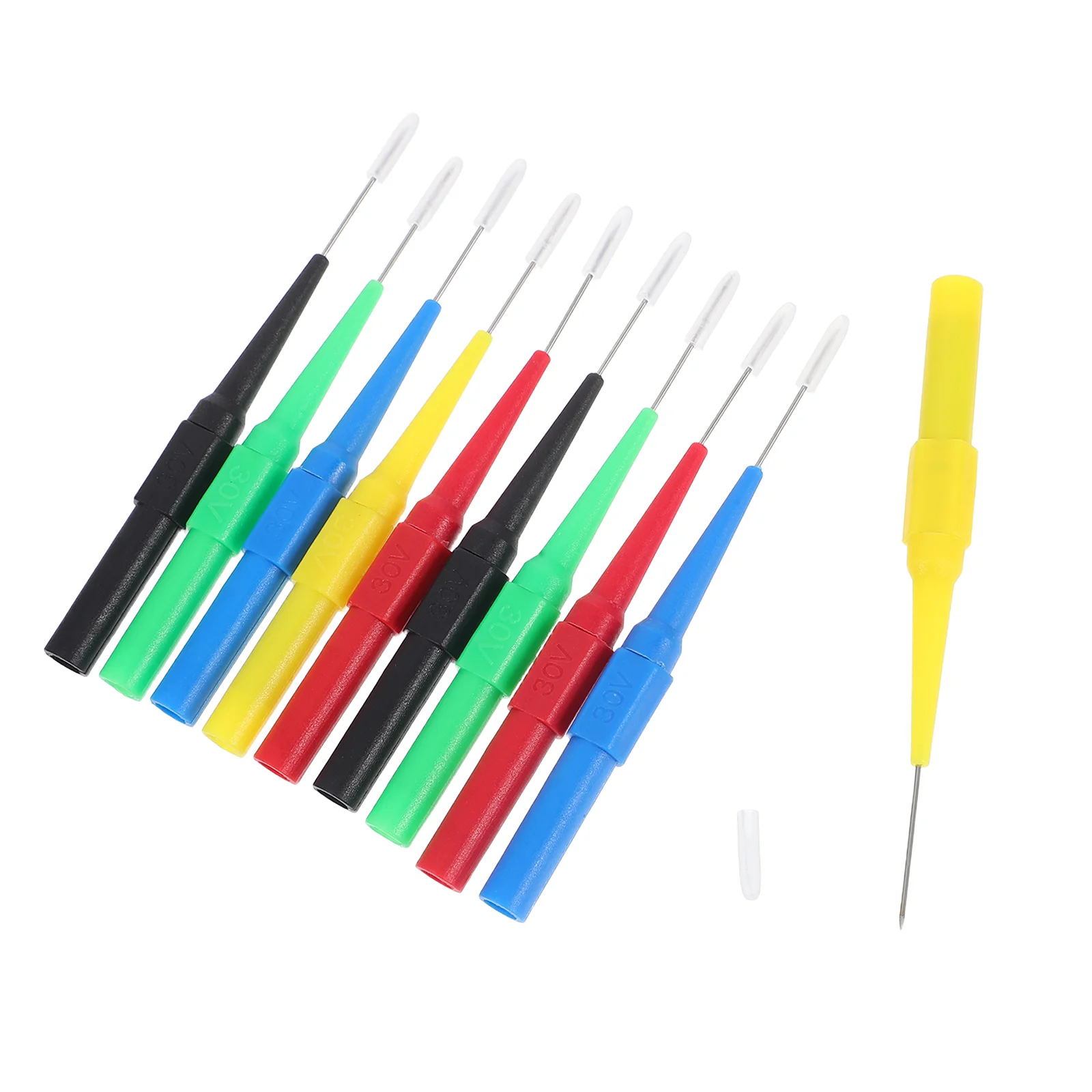 

10pcs Multimeter Probes 0.7mm Test Leads for Automotive Repair High Temperature Durability Precision Tools Plastic Construction