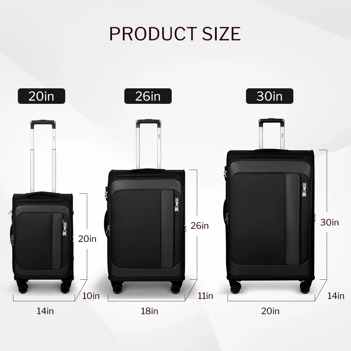 3-in-1 Multifunctional Large Capacity Traveling Storage Suitcase Luggage Set Expandable Travel Luggage Spinner Wheels & TSA Lock