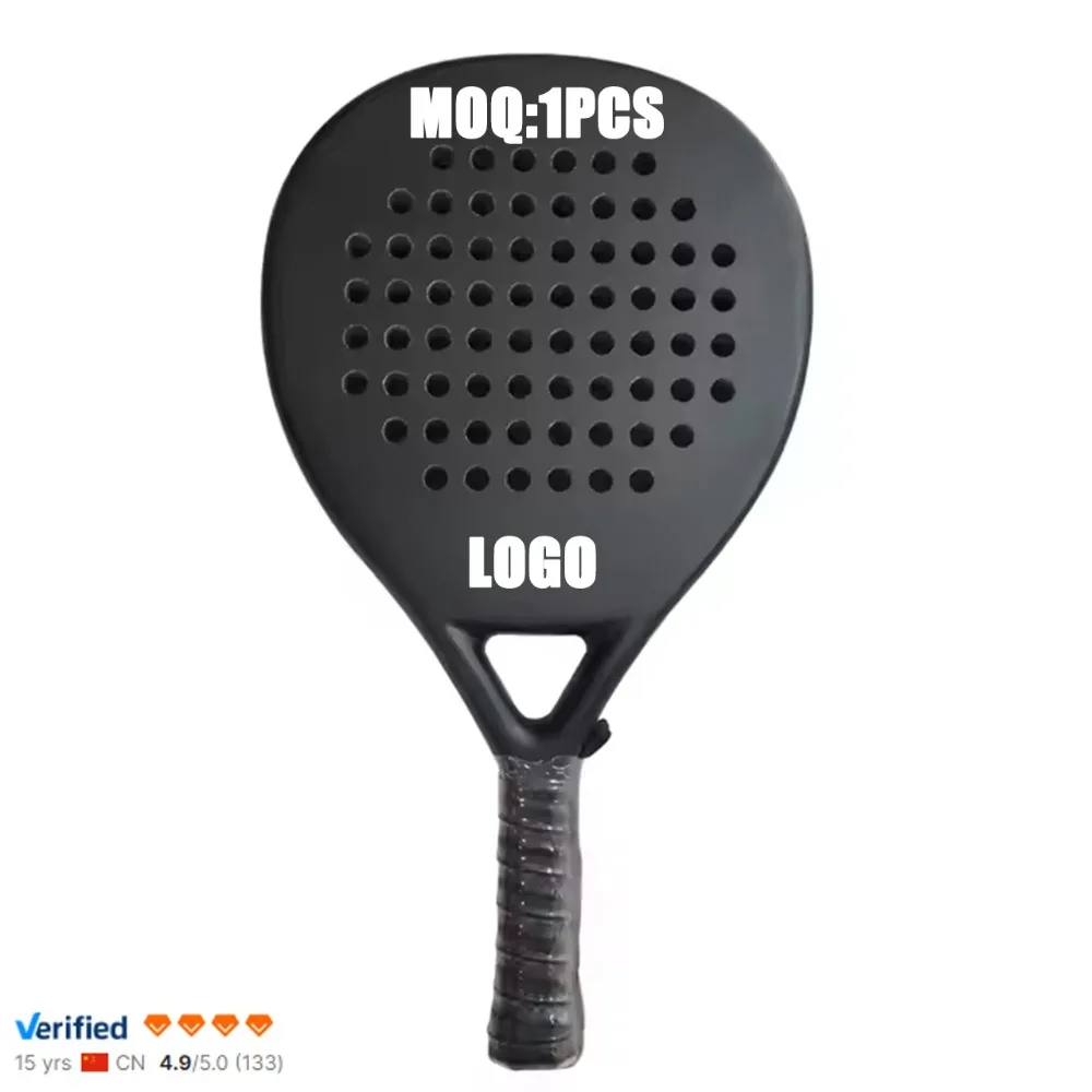 

Custom Professional Premium 12K & 18K Carbon Fiber Padel Rackets OEM Paletas Pelotas with Custom Logo Polyester Net Material