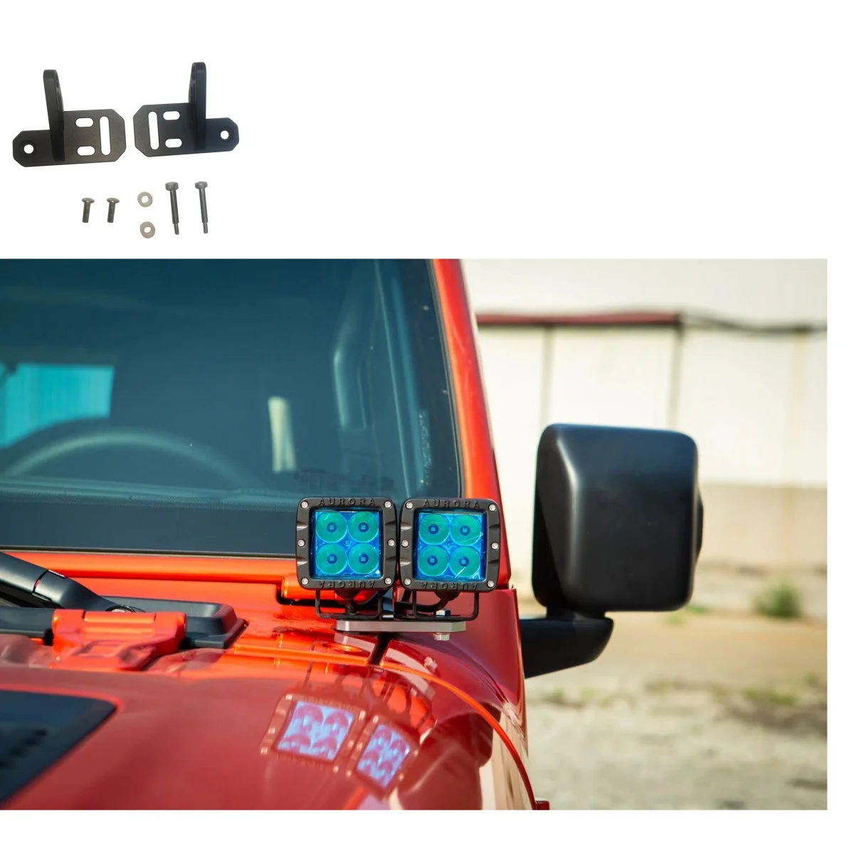 

JL JT front pillar led light bracket aluminum alloy for jeep for wrangler JL A-pillar windshield bracket JT2020+