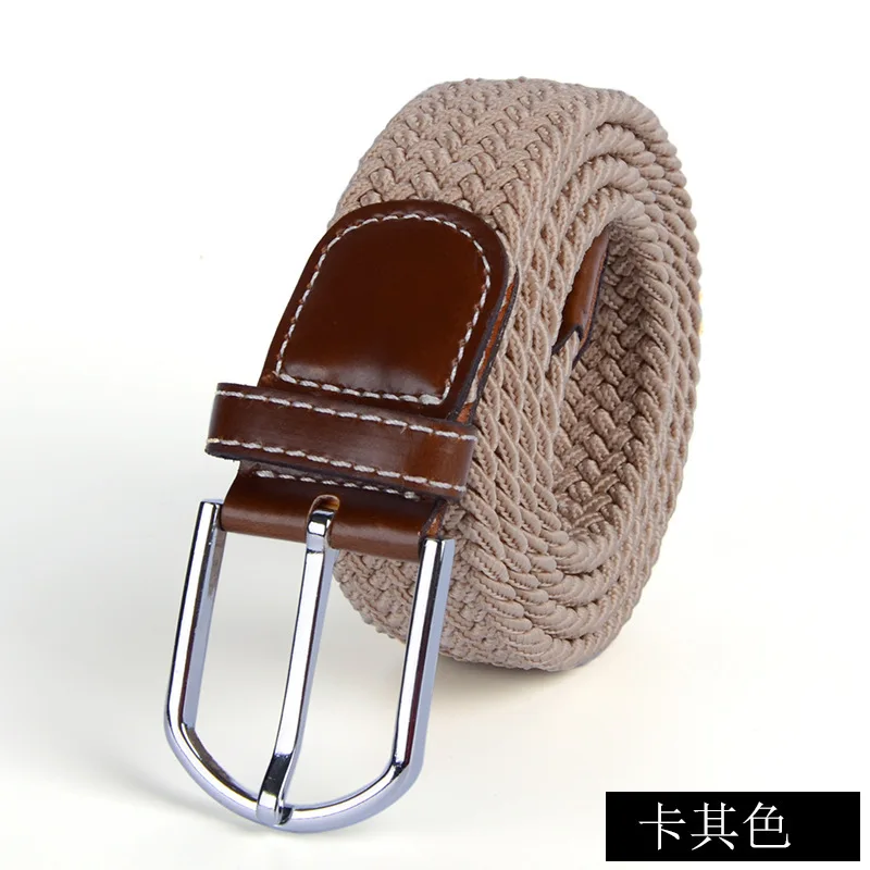 Russia Fashion Casual Stretch Woven Belt Unisex Canvas Elastic Belts For Women Jeans Elastique Modeling Belt 105cm