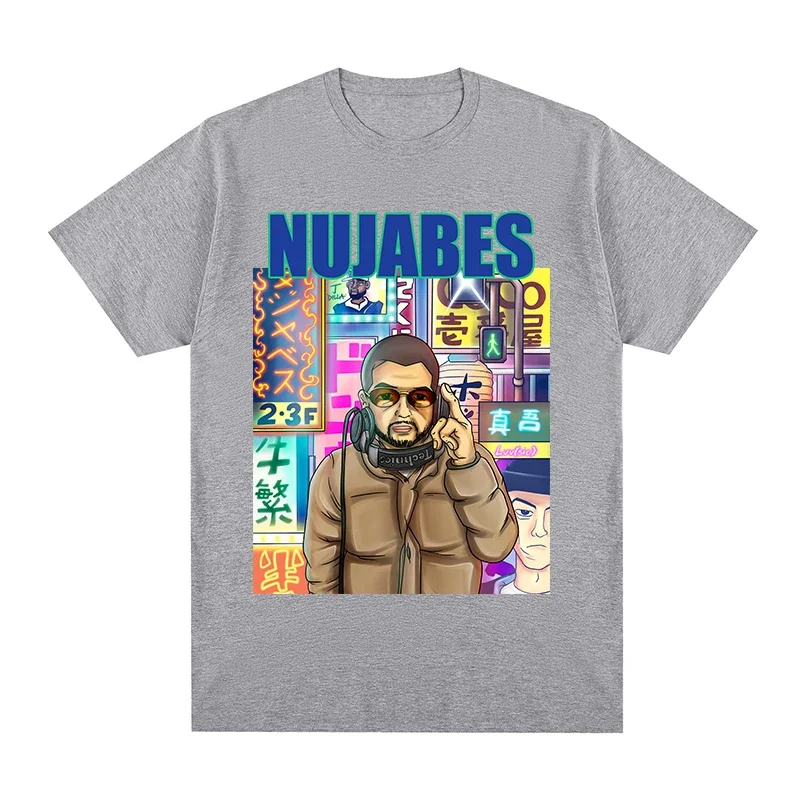 New TEE TSHIRT mens Tops Nujabes Music Dj Samurai Champloo Graphic HipHop T-shirt Cotton Men clothing harajuku FUNNY tops summer