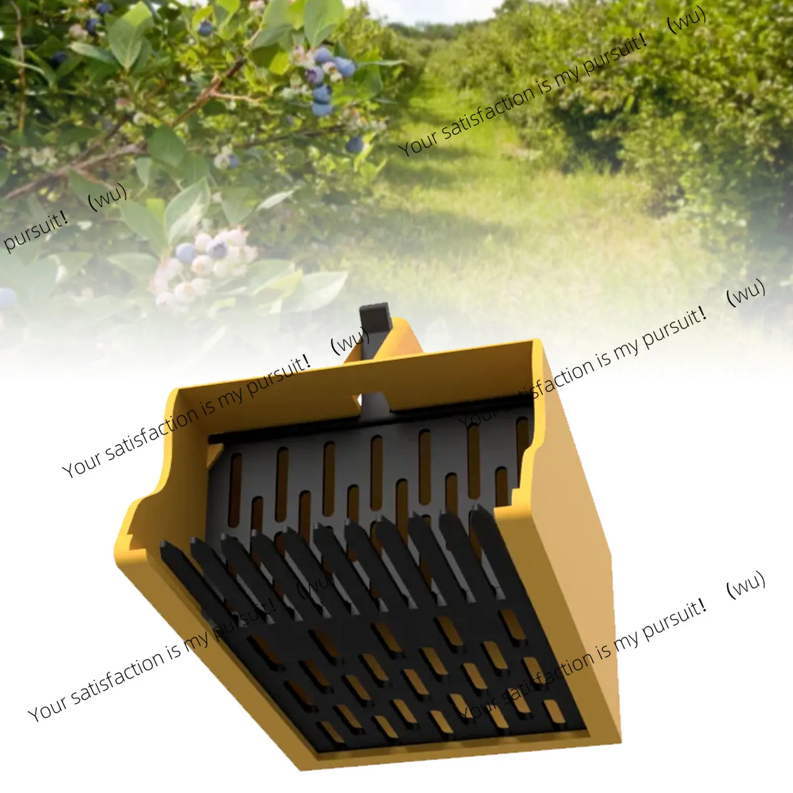 Berry picking rake, trowel tool with comb teeth, ergonomic handle for blueberries, raspberries, household farm supplies