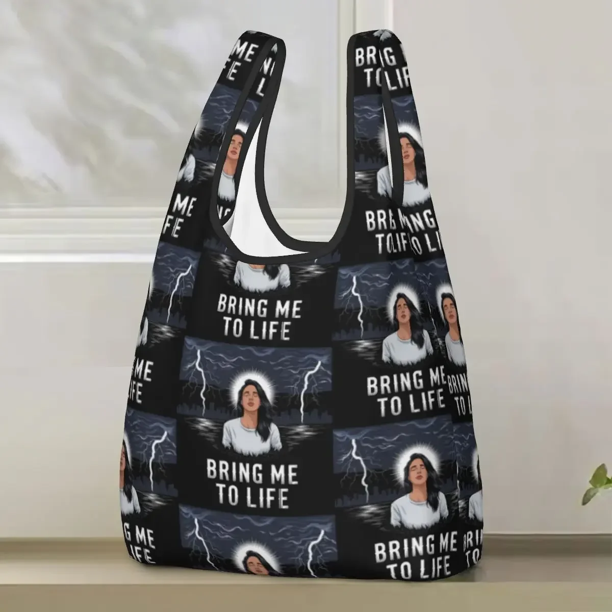 Evanescence Echoes Of Rebirth Shopping Bag Portable Tote Bags Reusable Shoulder Shopper Bag Grocery Handbag
