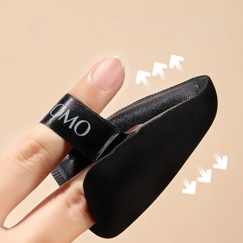 مثلث نفخة البودرة مع صندوق تخزين ماكياج نفخة الجافة والرطبة ذات الاستخدام المزدوج حلوى القطن وسادة التجميل وسادة هوائية أداة الجمال