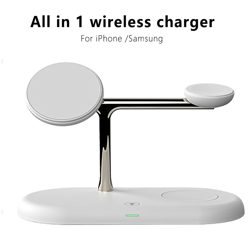 

3 in 1 Wireless Charger For iPhone 12 13 14 15 16 for Airpods Pro for Apple/ Samsung Watch Fast Charging Station