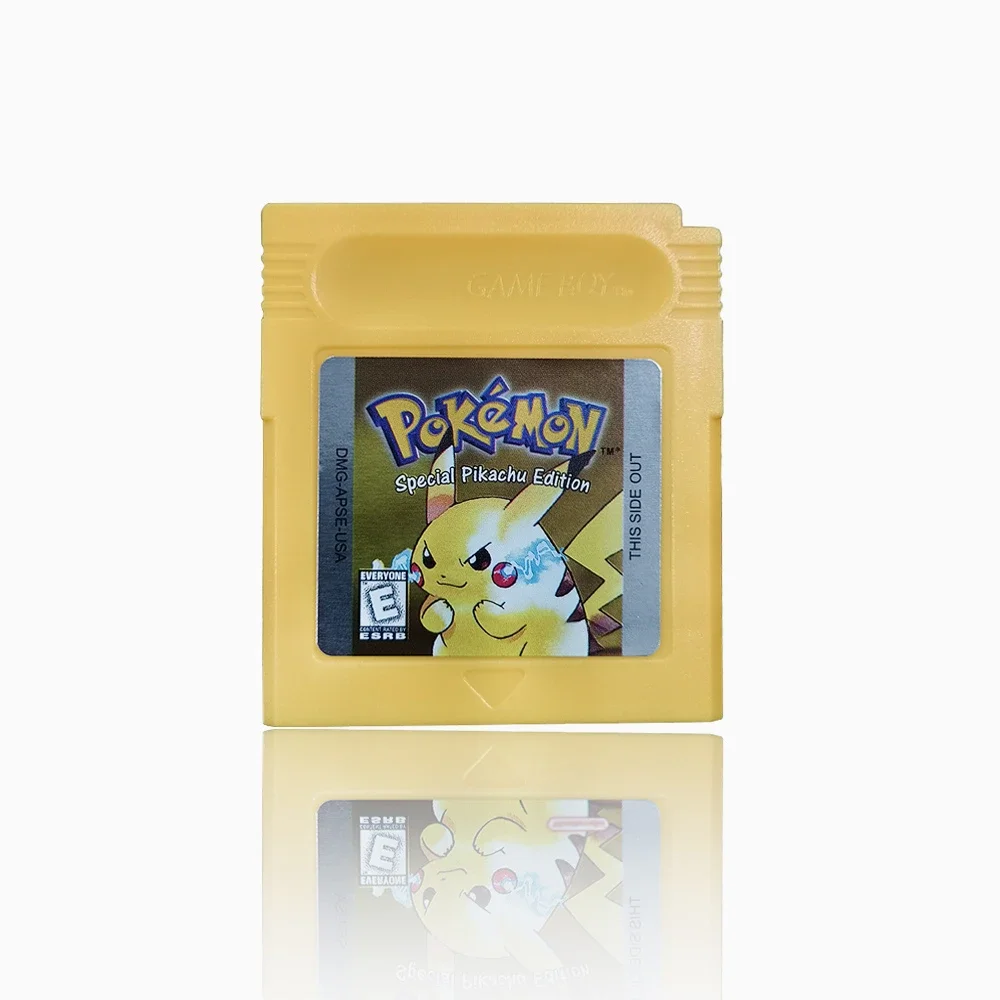 Cartuccia video a 16 bit Scheda da gioco GBC Pocket Monsters serie blu cristallo oro verde rosso argento giallo Versione americana
