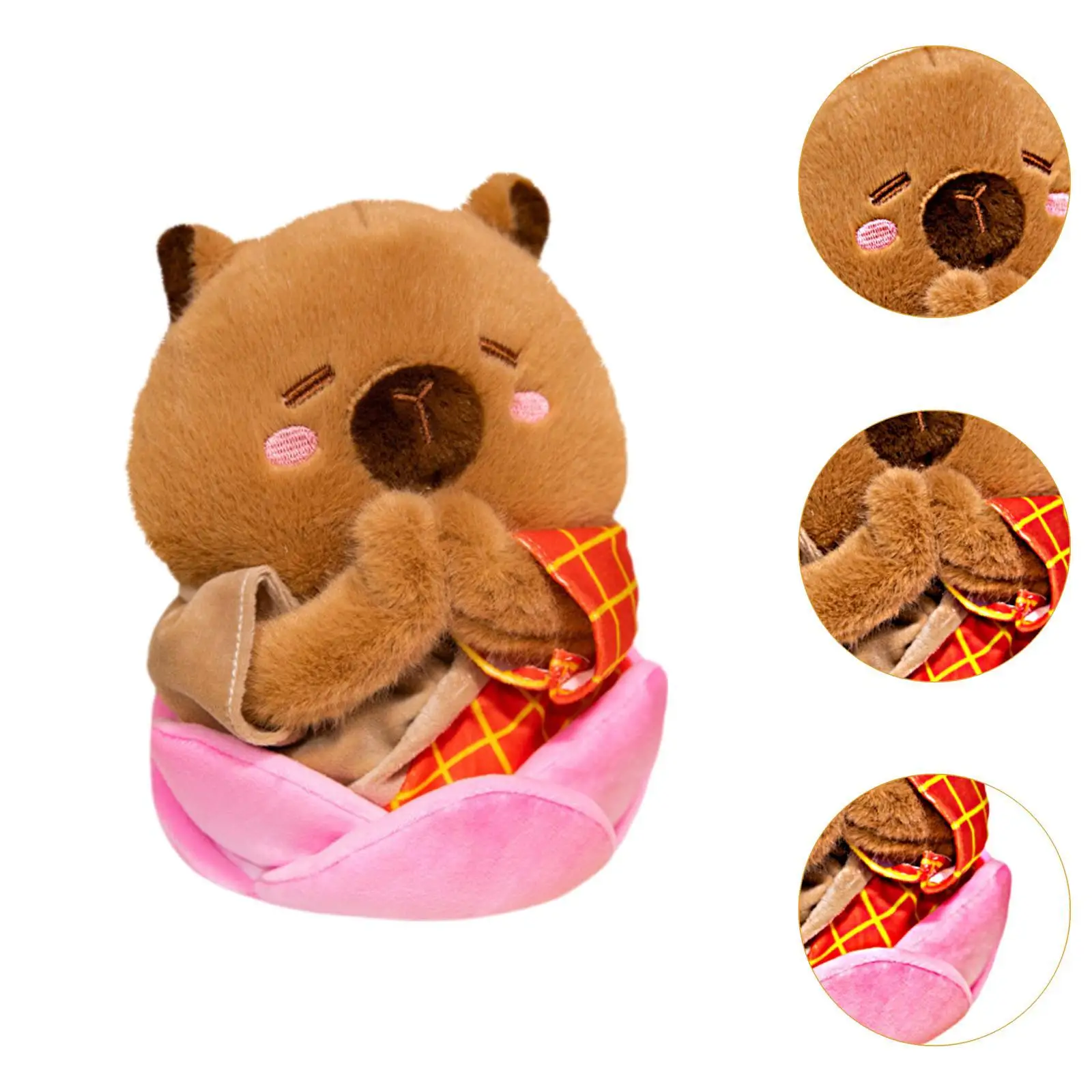 Capybara peluche da collezione Kawaii decorazione morbida Squishy Car Decor capibara peluche bambola ragazzi e ragazze famiglia bambini adolescenti