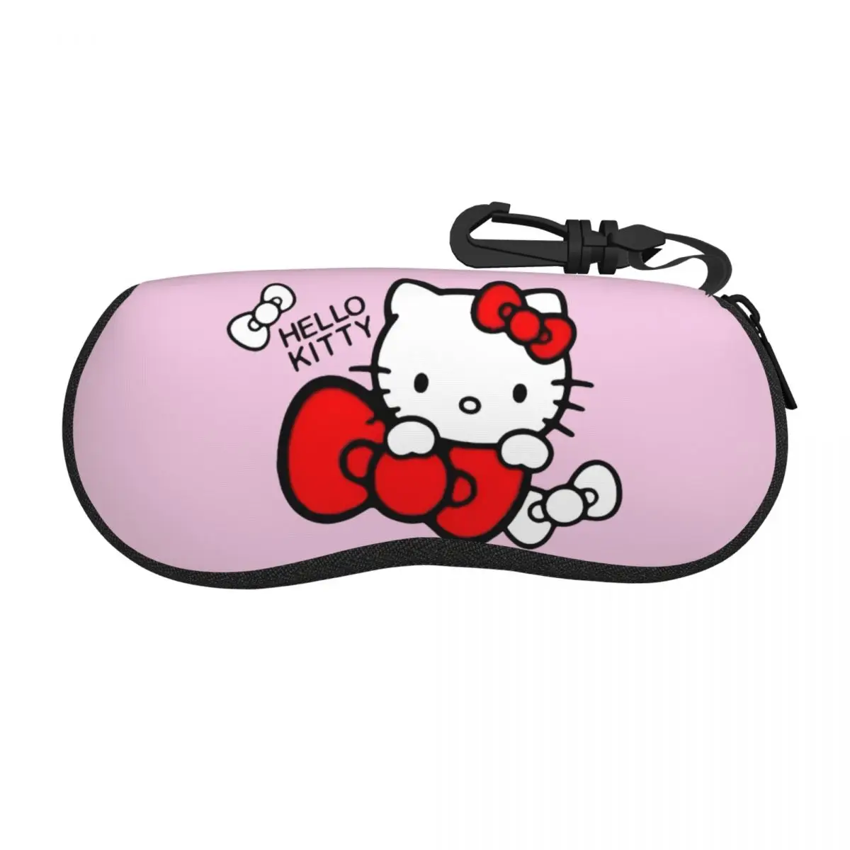 Hello Kitty Wearing Glasses Glasses Case Cover Custom Sunglasses Pouch Unisex Pocket Glasses Box Classic Eyewear Storage