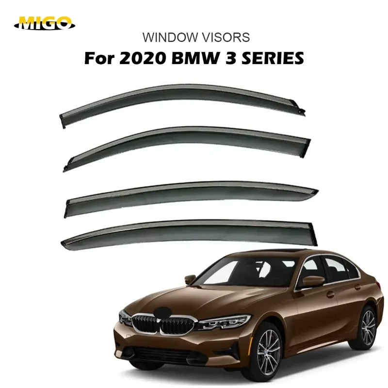Side Window Visor Wind Deflector Rain Guard Vent Sun Visor Weather Shield for BMW 3 SERIES 2020