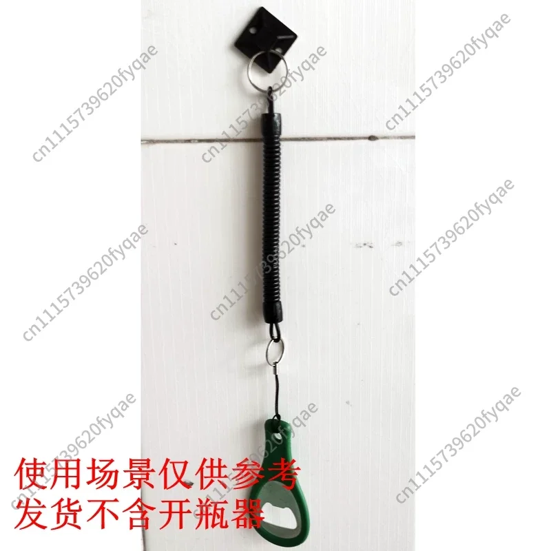 BBQ Hotel Bar Food Stall Bottle Opener Anti-lost Spring Rope Telescopic Key Driver Adhesive Hook Fixed Bold Chain