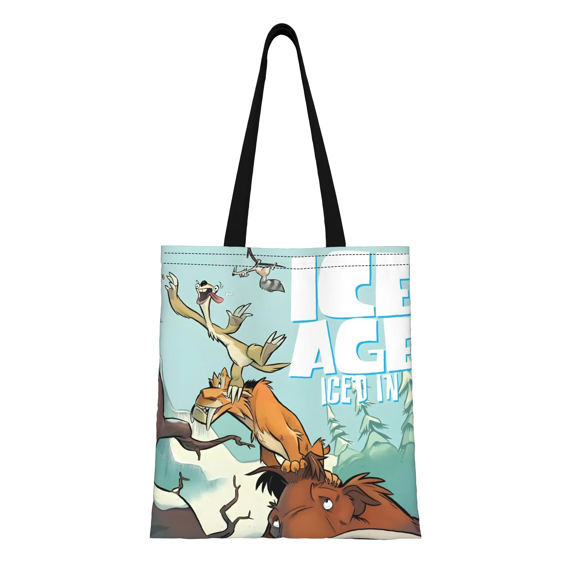 Bolsa de Lona de Gran Capacidad con Diseño de Manny, Sid, Diego, Ellie, Scrat, Crash y Eddie, Resistente, para Exteriores, 1 Pieza