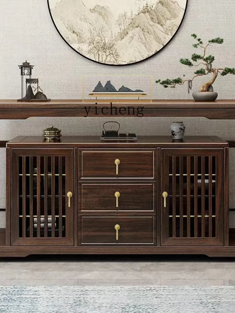 i10.9-Sideboard Cabinet Ugyen Wooden Hallway Living Room Solid Wood Partition Wall Cupboard Storage Curio Cabinet