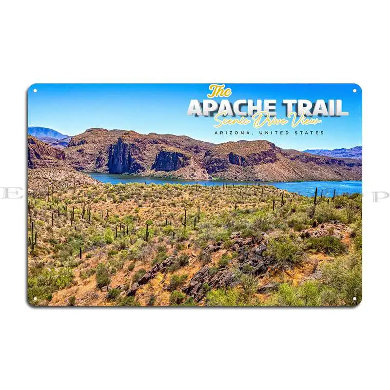 The Apache Trail Metal Sign Funny Garage Decoration Cinema Create Sign Tin Sign Poster