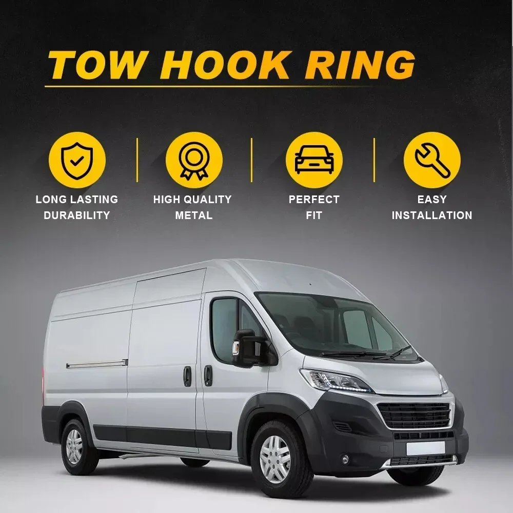 1PC Car Tow Hook For Citroen Relay Peugeot Boxer Fiat Ducato Short Towing Eye Recovery Hook 2006