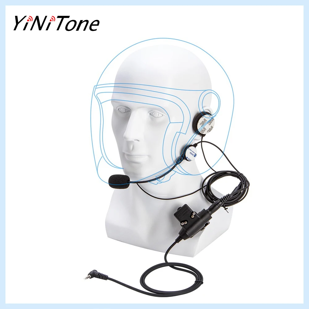 Motorcycle Helmet Ham Radio Microphone Headset with U94 PTT Adapter For VERTEX VX-5R VX-3R Retevis RT40 RB15 RB615