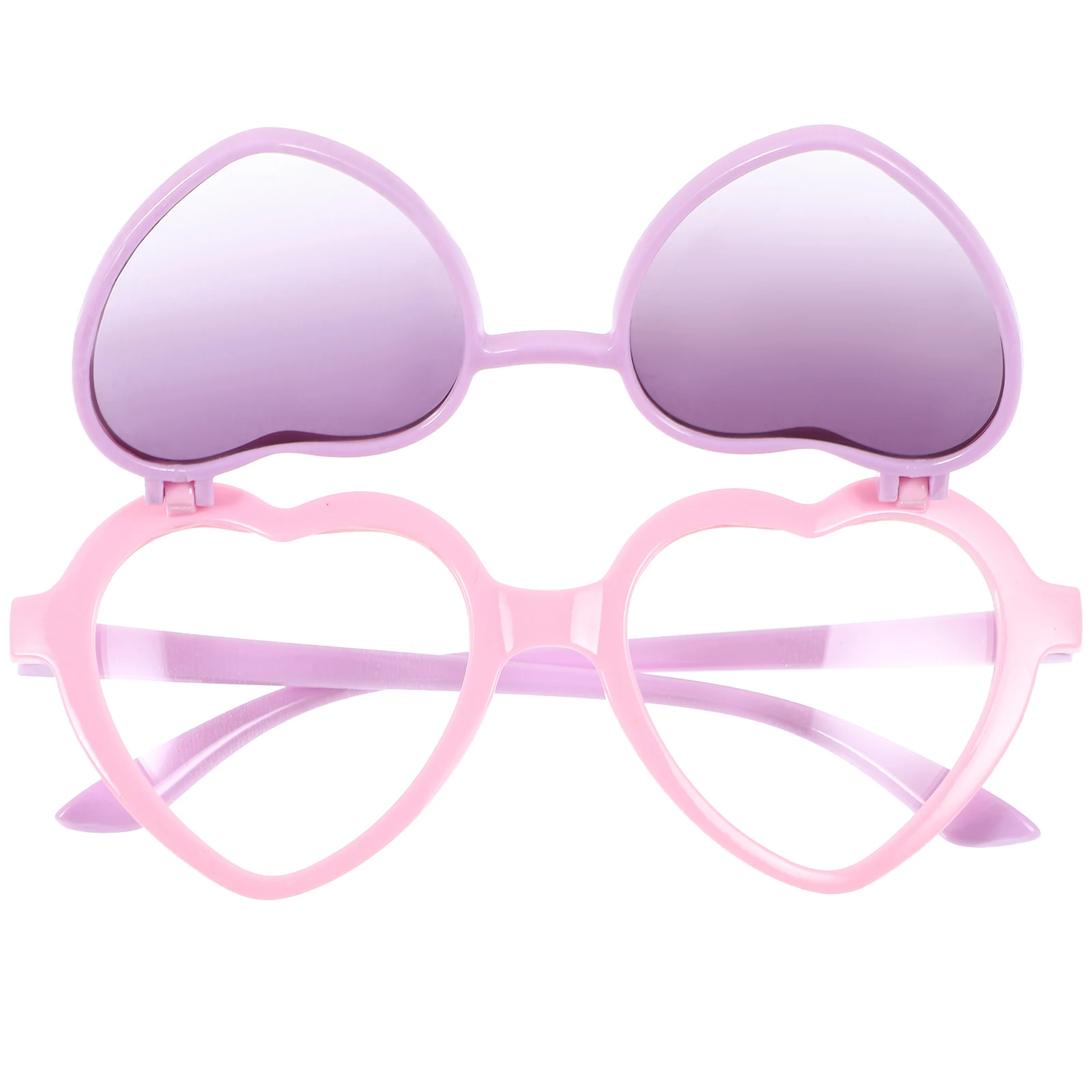 

1 Pair Heart Sunglasses Kids Adorable Cartoon Design Comfortable Lightweight Durable Uv Protection Party Costume Gift