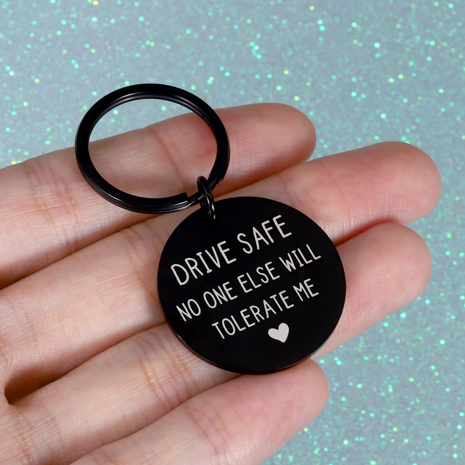 Quebraru Personalized KeyChain for Boyfriend Husband Valentine's Day Anniversary Gift Drive Safe No One Else Will Tolerate Me