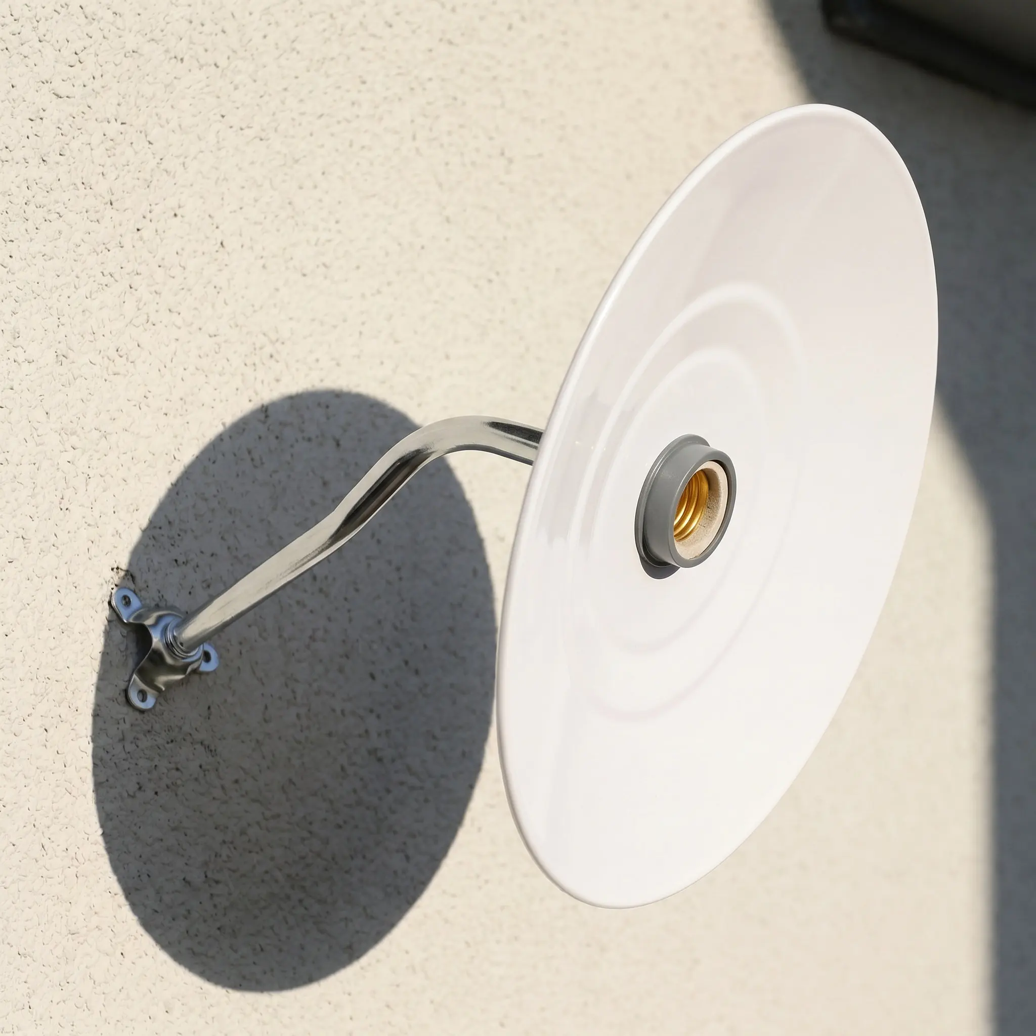 12Inch Outdoor Stainless Steel Lamp Shade Curved Pole for Industrial Street Lighting Waterproof Light Shade Outdoor Protective