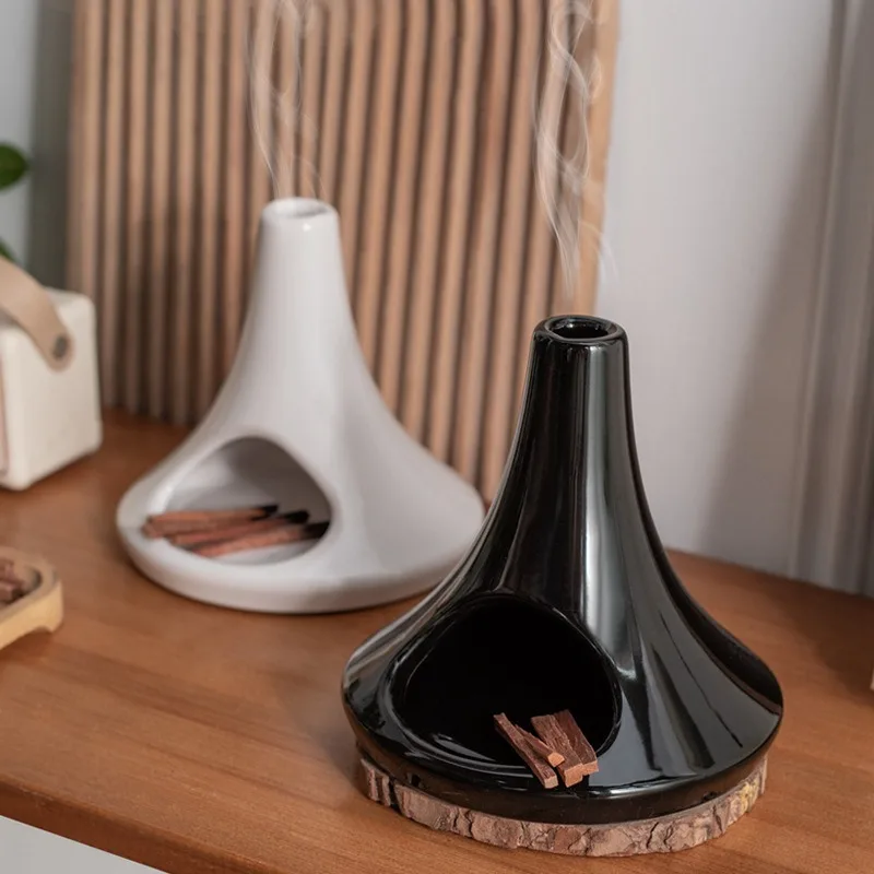 

Ceramic Palo Santo Holder & Sage Burner Tray - Andes Holy Wood Incense Stand for Home Meditation, Zen Decor (Handcrafted)
