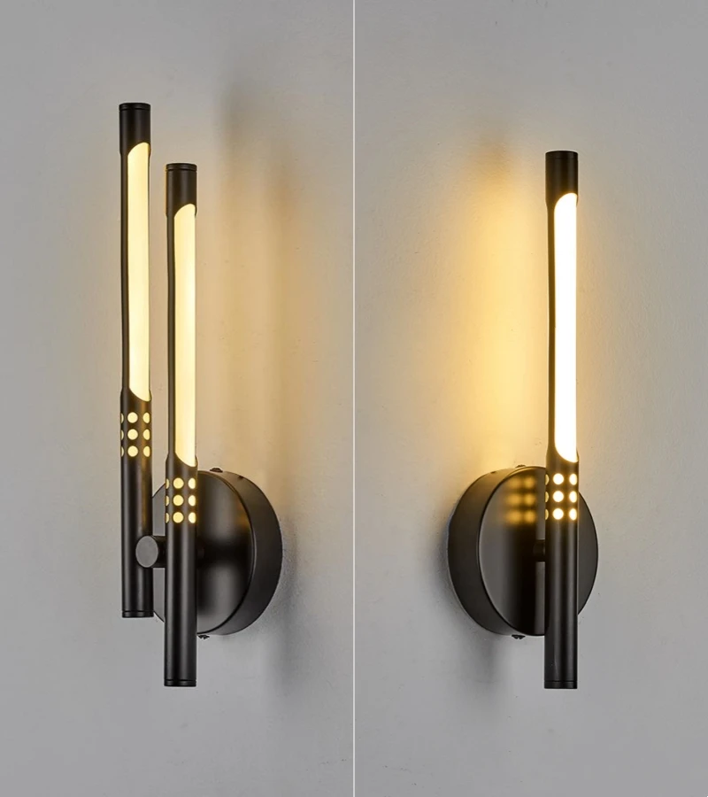 

Modern Stylish LED Wall Lamp Nordic Gold Black Bedroom Bedside Light Aisle Living Room Background Decor Sconces Lighting 220V