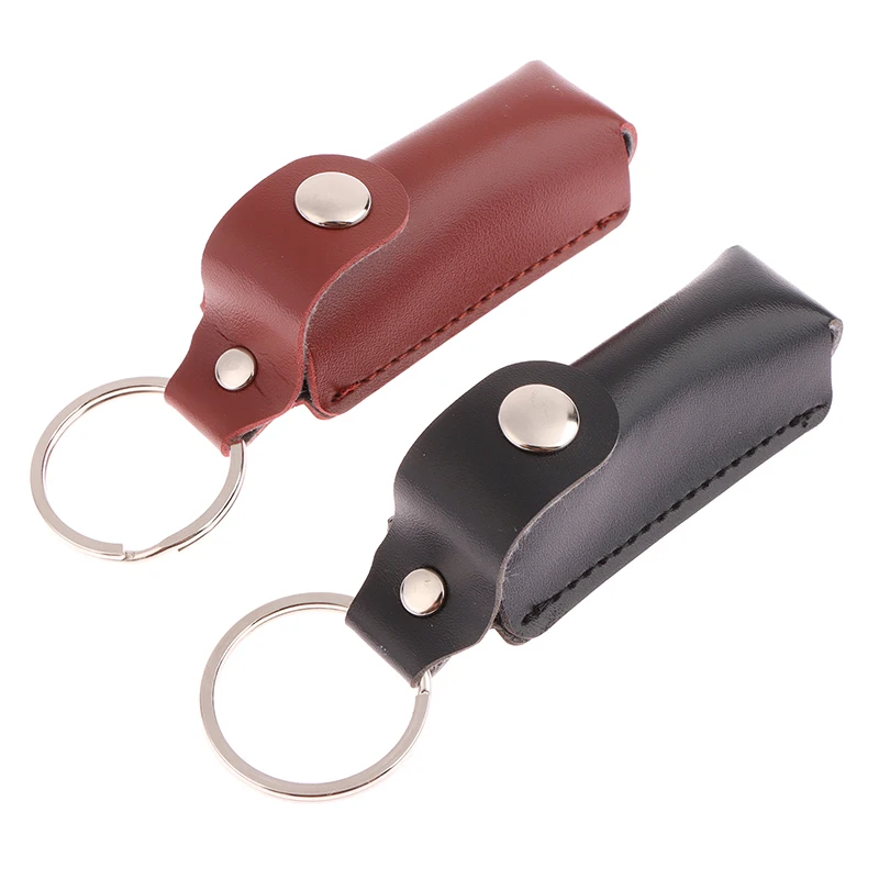 USB Case Protective Bag Portable Pocket Leather Key Ring For Usb Flash Drive