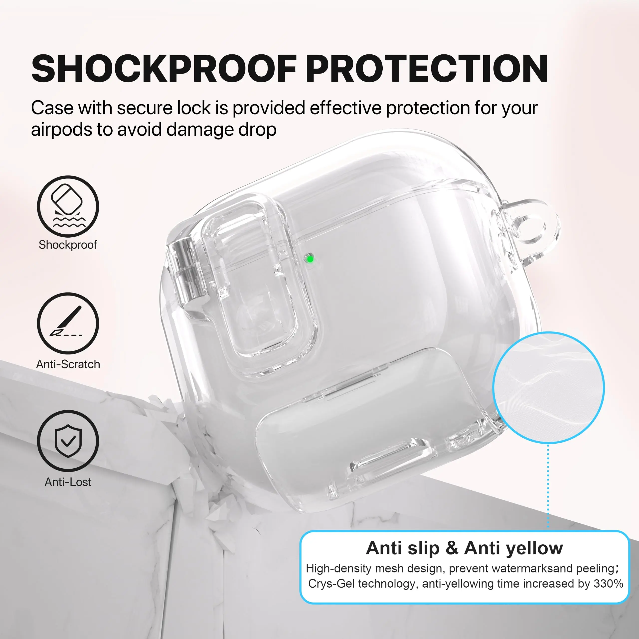 Magnetic Lock Safety Cover for AirPods 5/4 Case & AirPods Pro 3 Case Phone Stand Design for Airpods 5th/4th Generation(2026 New)