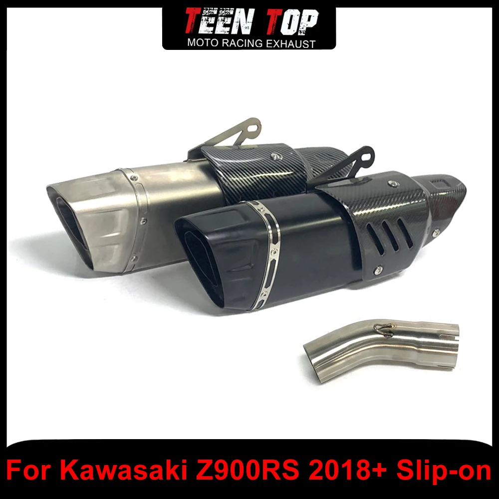 

Exhaust Muffler For KAWASAKI Z900RS Slip-on Exhaust Middle Link Pipe Stainless Steel Motorcycle Escape Systems z900rs 2018+