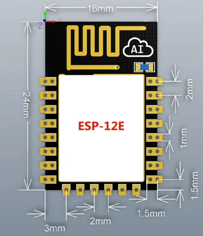 ESP-12E ESP8266 A, puerto serial, WIFI, módulo inalámbrico, nuevo, 1 ud./lote