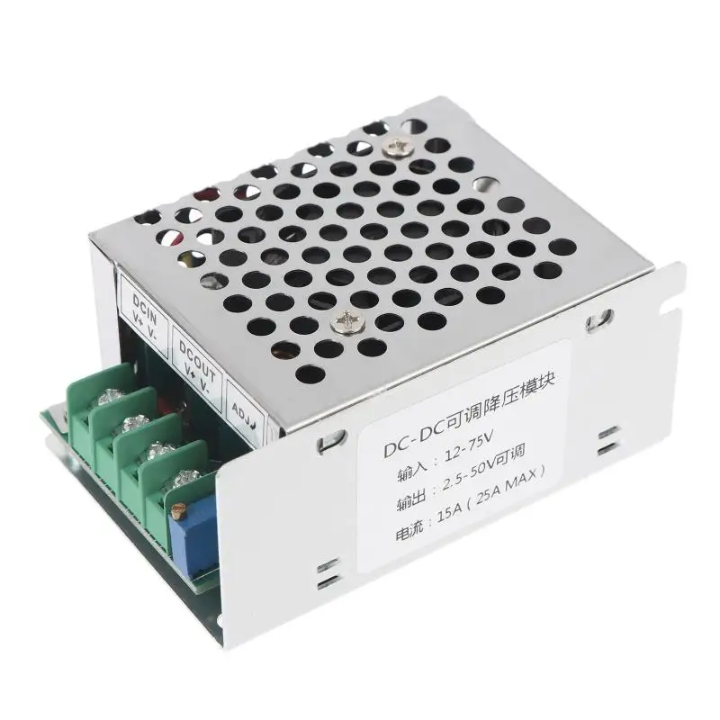 【CCA】1Pcs 12-75V To 2.5-50V 60V 48V To 36V 24V 12V Solar Charging Power Supply High Power Adjsutable DC-DC Step Down Converter
