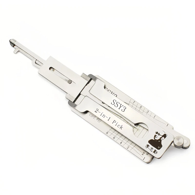Lishi SSY3 2 in 1 Locksmith Tool Lock Pick & Decoder Flat Milling for SsangYong Models