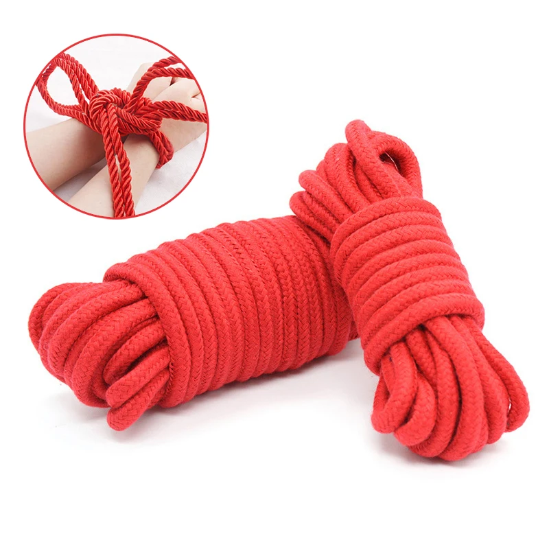 Sex Slave Bondage Rope Soft Cotton Knitted Rope BDSM Restraint Man Exotic Toy Roleplay 5M 10M 20M Sex Toys For Couple Women Anal