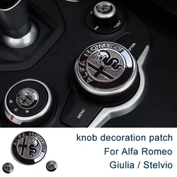 Center Console Knob Decoration Patch GTAM Logo Style Gear Panel Car Stickers For Alfa Romeo Giulia Stelvio Interior Accessories