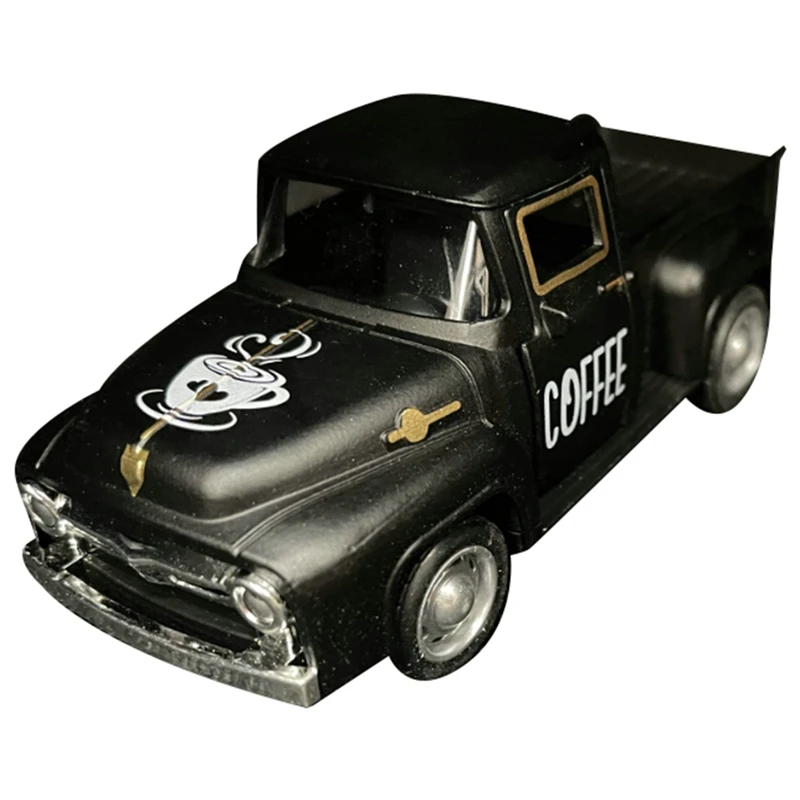 Coffee Bar Metal Truck Retro Pickup Mini Diecast Truck For Farmhouse Coffee Station Table Top Decor