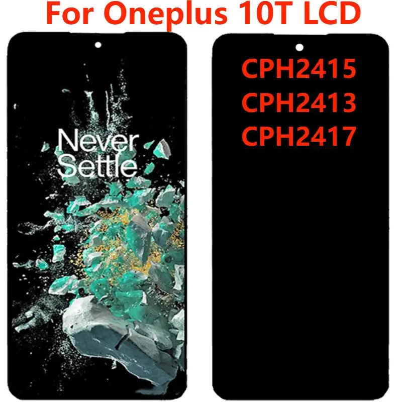 

6.7" AMOLED For Oneplus 10T CPH2415 LCD Display With Frame Original 10T CPH2413 CPH2417LCD Touch Screen Digitizer Assembly Parts