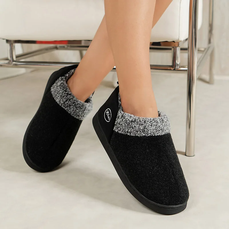 Winter Thicken Plush Ankle Boots Women Comfort Soft Sole Couple Cotton Shoes Woman Slip-On Non-Slip Casual Warm Short Boots image 2