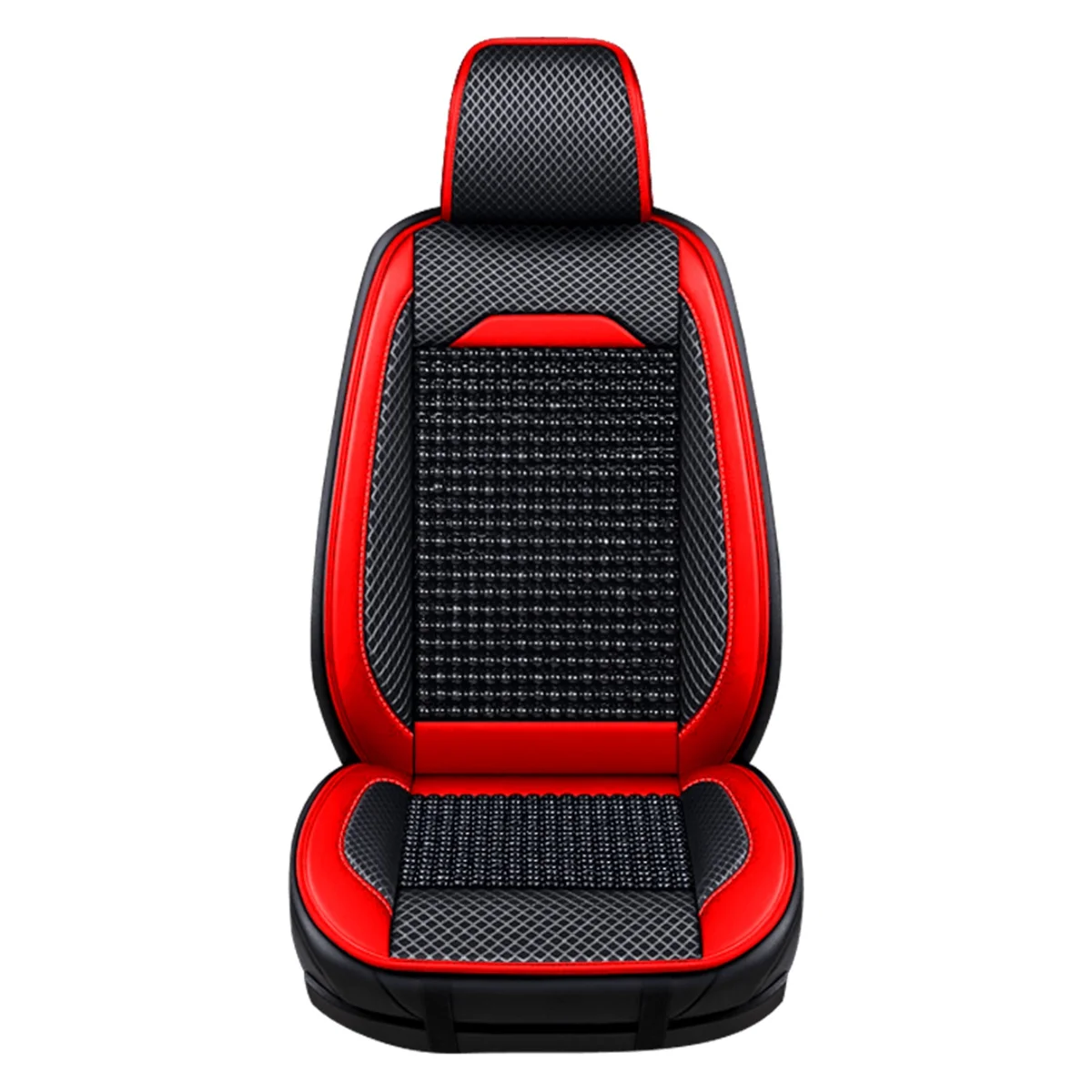 Car Cushion Car Cover Summer Single Piece Cushion Universal Cool Cushion Car Accessories Red-Black