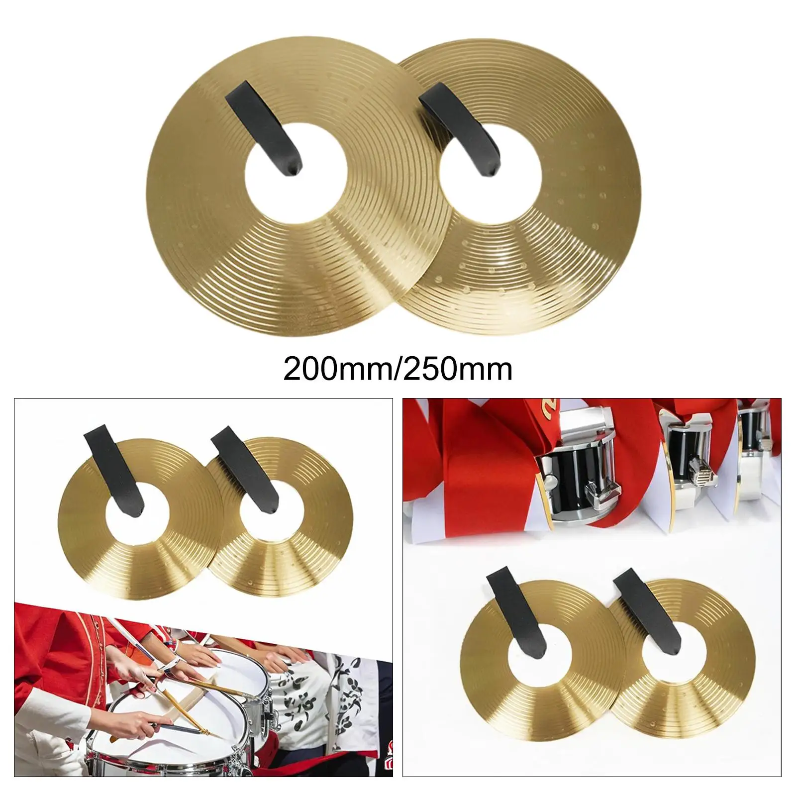 Crash Cymbals Pair Rhythm Beat Musical Instrument Practical Hi Hat Cymbal Percussion for Party Performance Players Band Lovers