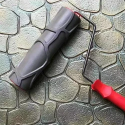 Household DIY Paint Embossing Roller Art Brush Construction Tool Brick Roller for Wall Paint Texture Rolling Flower Roll M4YD