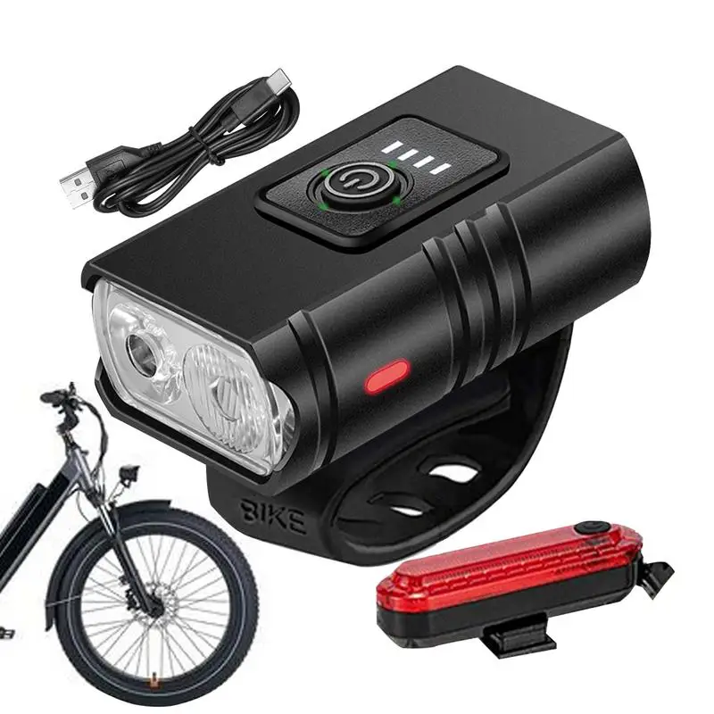 Led Cycle Headlight Ultra Bright LED Front Lights 6 Light Mode Options Waterproof Warning Light Rechargeable LED Cycle Lights