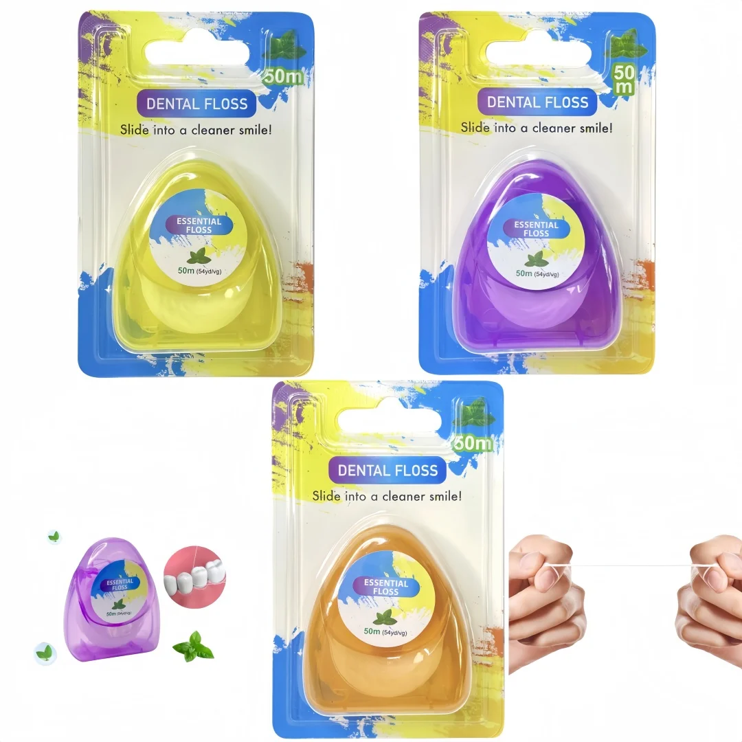 50 m/rolle Mint Zahnseide Ring Interdentalreinigung Gewinde Zähne Lücke Reinigung Werkzeug Mikrowelle Ultra Feine Zahnseide Mundhygiene pflege