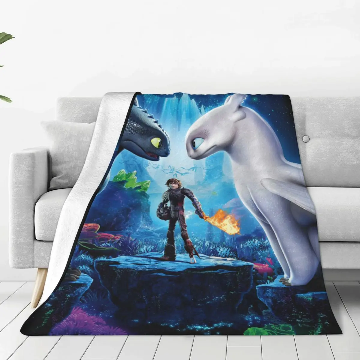 

How To Train Your Dragon Blanket Flange Textile Decor Portable Super Soft Throw Blankets for Home Office Plush Thin Quilt