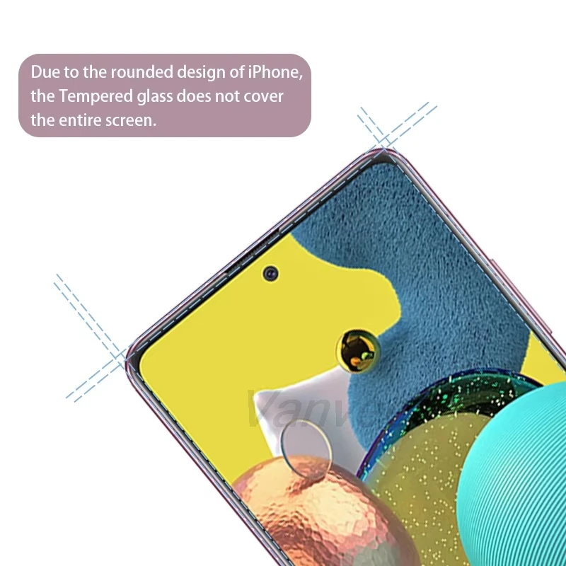 1-5 Stück Panzerglas für Samsung A57 5G S25 FE 5G S26 Ultra S23 FE S21 S20 A55 A35 A34 A36 A71 A72 A73 A54 A53 Displayschutzfolie – Detail 3