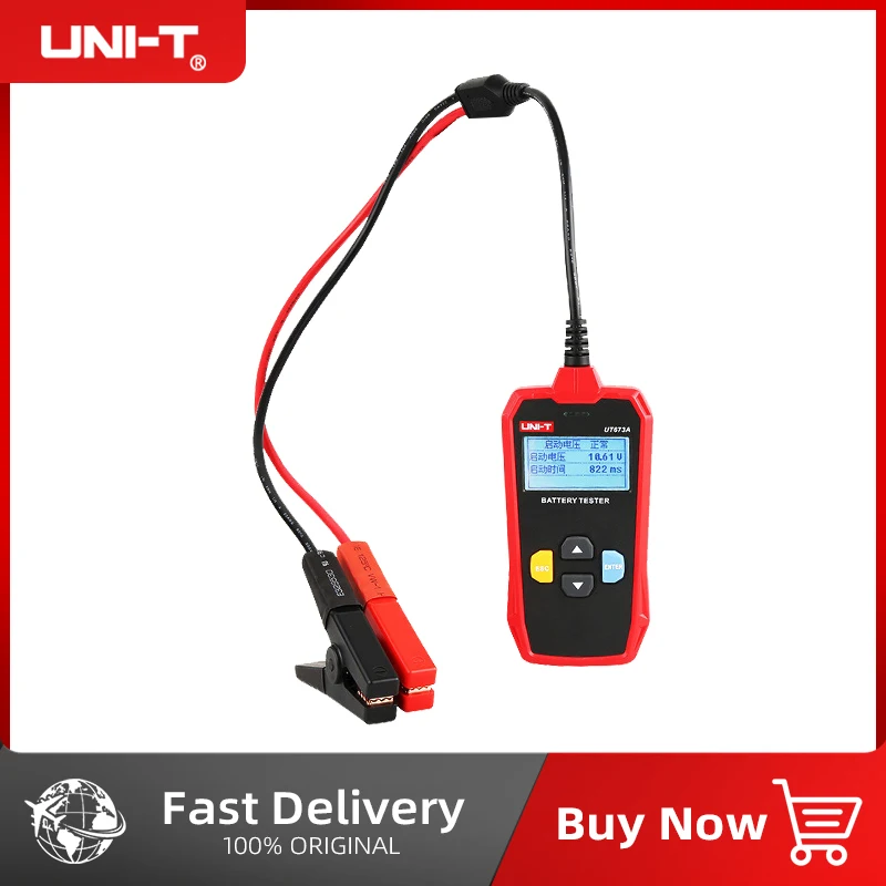 UNI-T UT673A UT675A Car Battery Tester Charger Analyzer 12V 24V Voltage Battery Test Car Battery Tester Charging Scanner Tool.