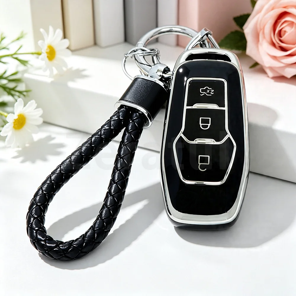 Fashion TPU Car Smart Key Case Cover for Ford Focus 3 4 Ranger Max Explorer Edge Mustang Fiesta Mondeo Kuka 3 4 5 MK3 MK4 MK5